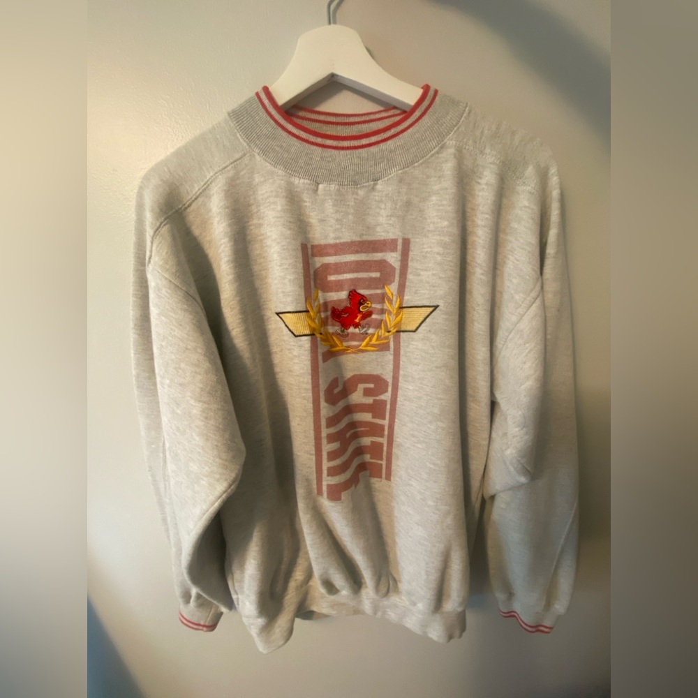 Vintage Iowa State ISU Crewneck - Light Gray